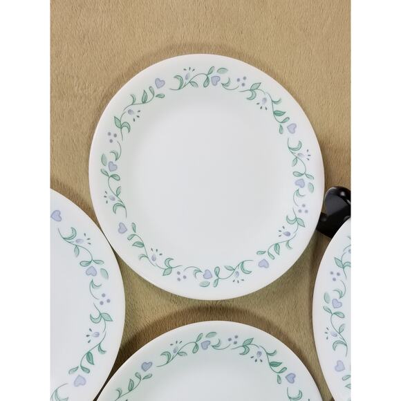Corelle by Corning Country Cottage Bread Plate 6 3/4' Green Leaf Made in USA - Picture 5 of 15
